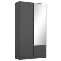 DREHTÜRENSCHRANK 91/197/54 cm,  in Grau, 2-türig  - Grau, MODERN, Holzwerkstoff/Metall (91/197/54cm) - Rauch Möbel