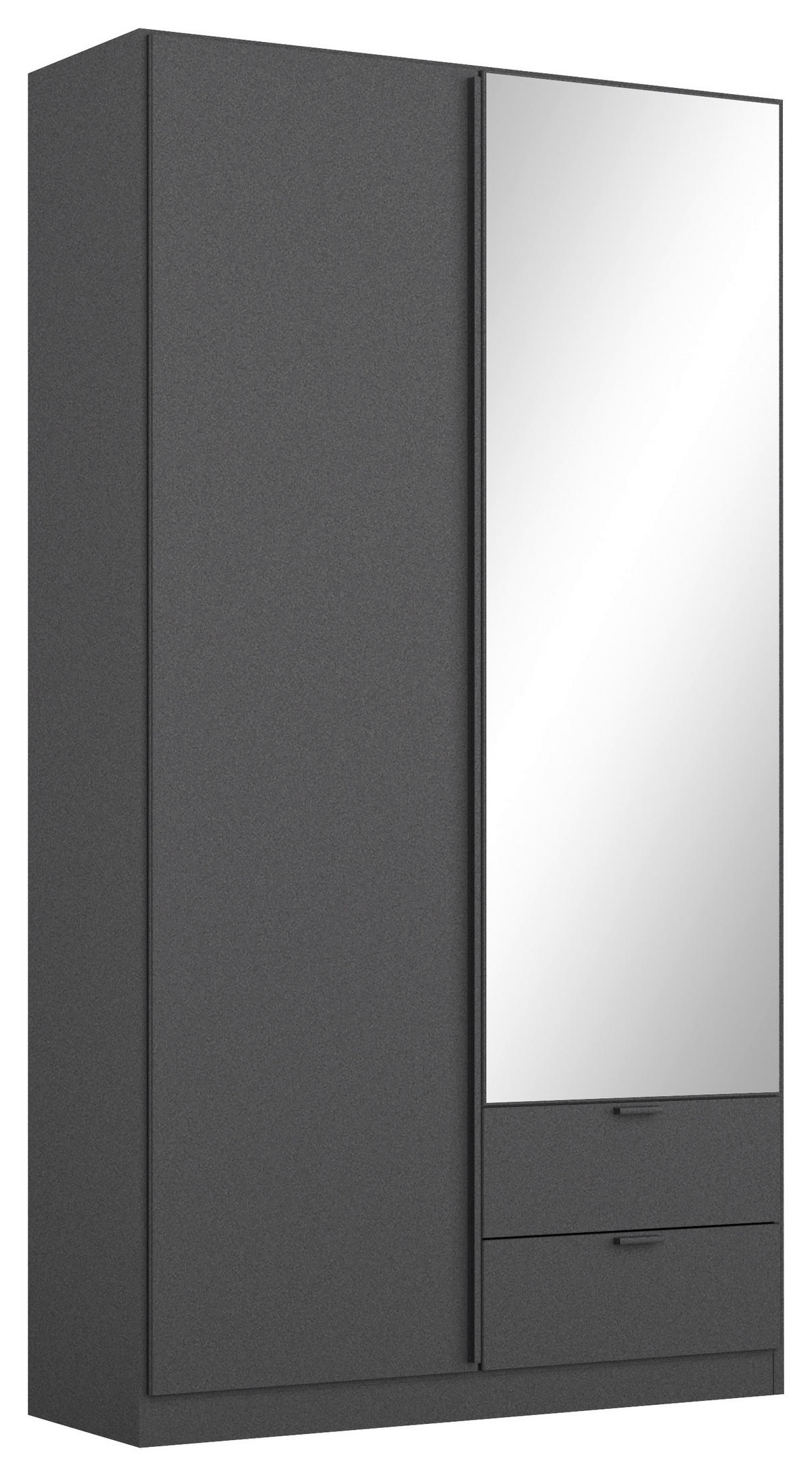 DREHTÜRENSCHRANK 91/197/54 cm,  in Grau, 2-türig  - Grau, MODERN, Holzwerkstoff/Metall (91/197/54cm) - Rauch Möbel