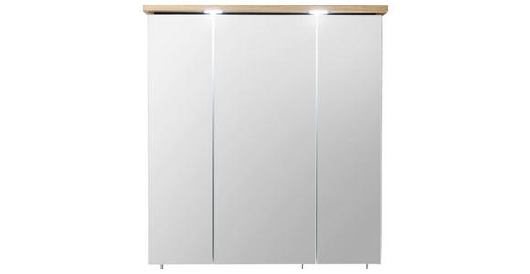 SPIEGELSCHRANK 65/72/20 cm  - Chromfarben/Eichefarben, KONVENTIONELL, Glas/Holzwerkstoff (65/72/20cm) - Xora