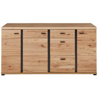 SIDEBOARD 173/86/42 cm  - Eschefarben/Schwarz, Design, Holz/Holzwerkstoff (173/86/42cm) - Linea Natura