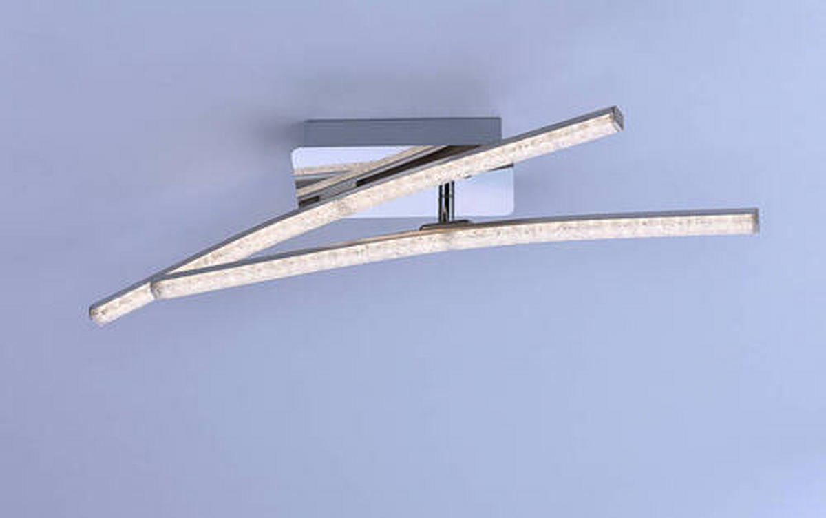 LED-DECKENLEUCHTE Simon 58/51/10 cm  - Chromfarben, Design, Metall (58/51/10cm)