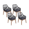 GARTENSTUHL-SET Akazie Braun, Grau  - Braun/Grau, Basics, Holz/Textil (60/84/68cm) - Gardenson