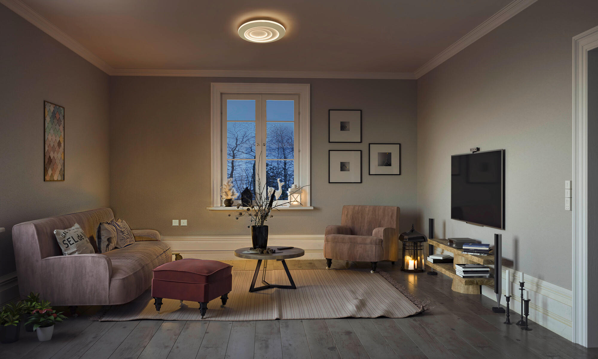 LED-DECKENLEUCHTE 50,5/6 cm   - Weiß, Basics, Metall (50,5/6cm) - Ledvance