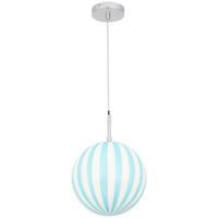 HÄNGELEUCHTE 25/120 cm  - Blau/Weiß, Design, Glas/Metall (25/120cm) - Collet's Monde