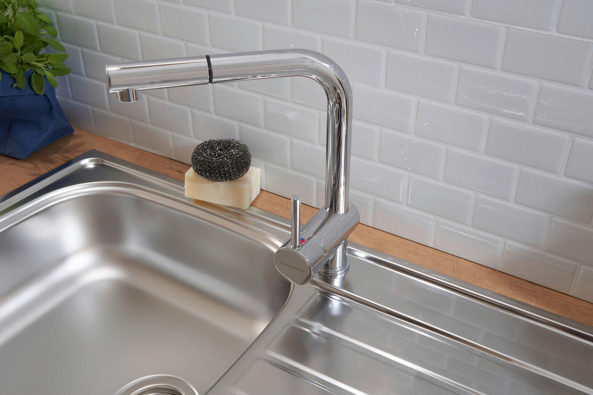 SPÜLE 1720DALLAS86X50  - Edelstahlfarben, Trend, Metall (86/17,5/50cm) - Respekta