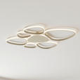 LED-DECKENLEUCHTE Acrux 89,5/79/4 cm  - Sandfarben, Design, Kunststoff/Metall (89,5/79/4cm) - Novel