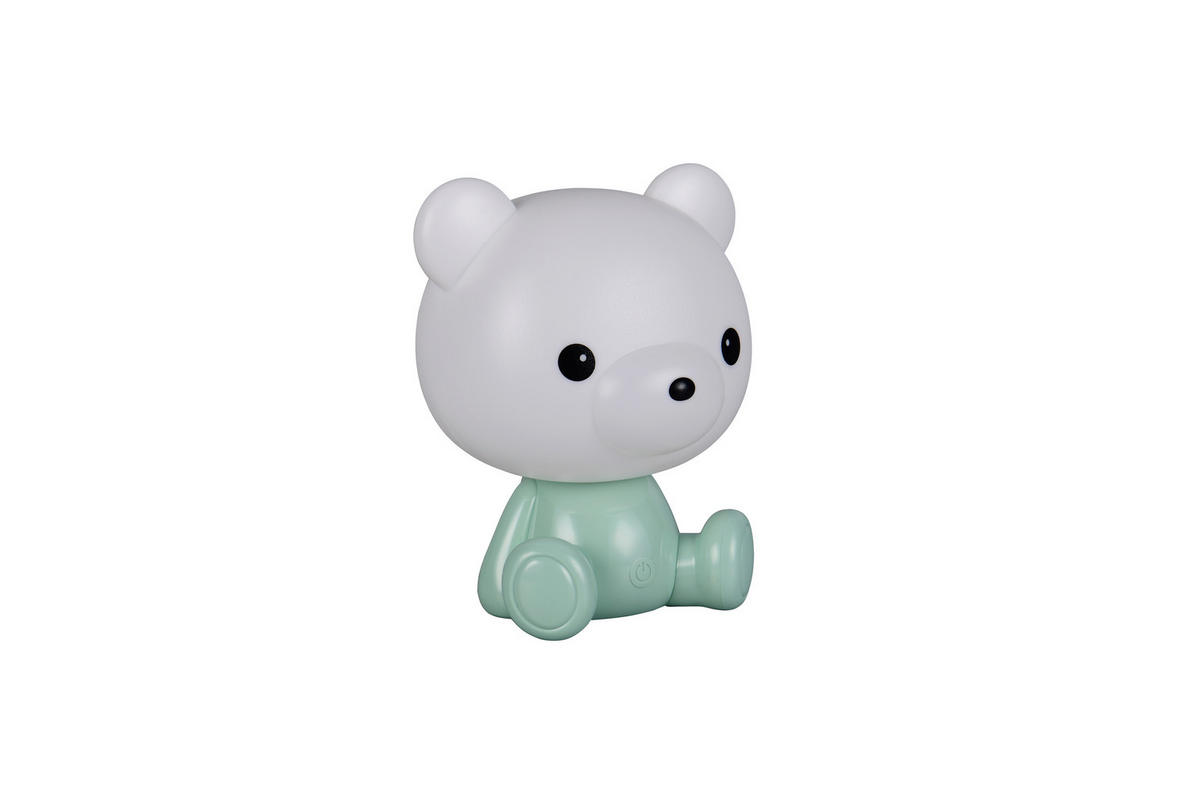 LED-TISCHLEUCHTE Cutie 21/19/25,5 cm  - Weiß/Grün, LIFESTYLE, Kunststoff (21/19/25,5cm)