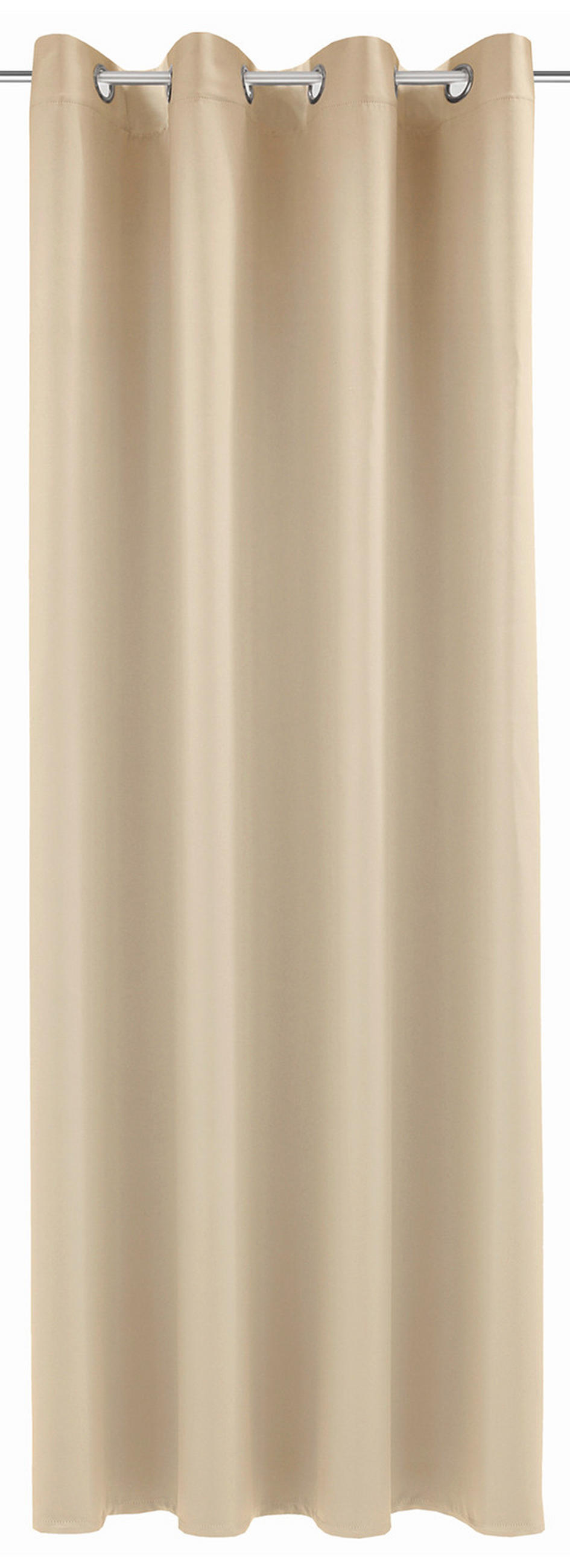 FERTIGVORHANG  black-out (lichtundurchlässig)  140/245 cm   - Champagner, Basics, Textil (140/245cm)