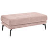 HOCKER Chenille Rosa  - Schwarz/Rosa, KONVENTIONELL, Textil/Metall (130/44/68cm) - SetOne by Musterring