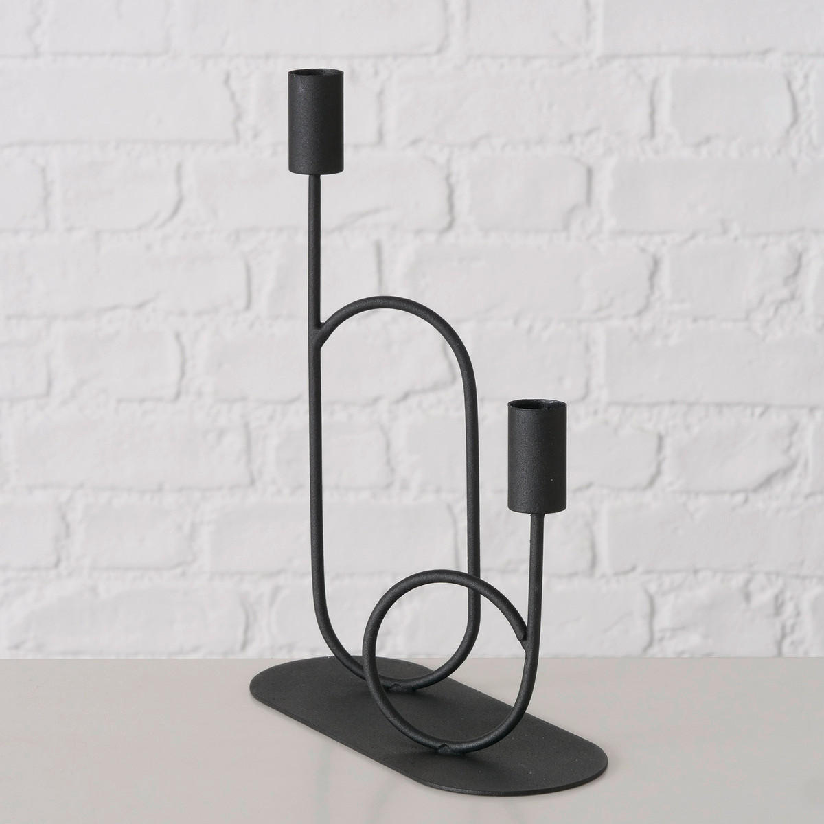 LJUSSTAKE FÖR STAVLJUS  - svart, Basics, metall (20/8/26cm)