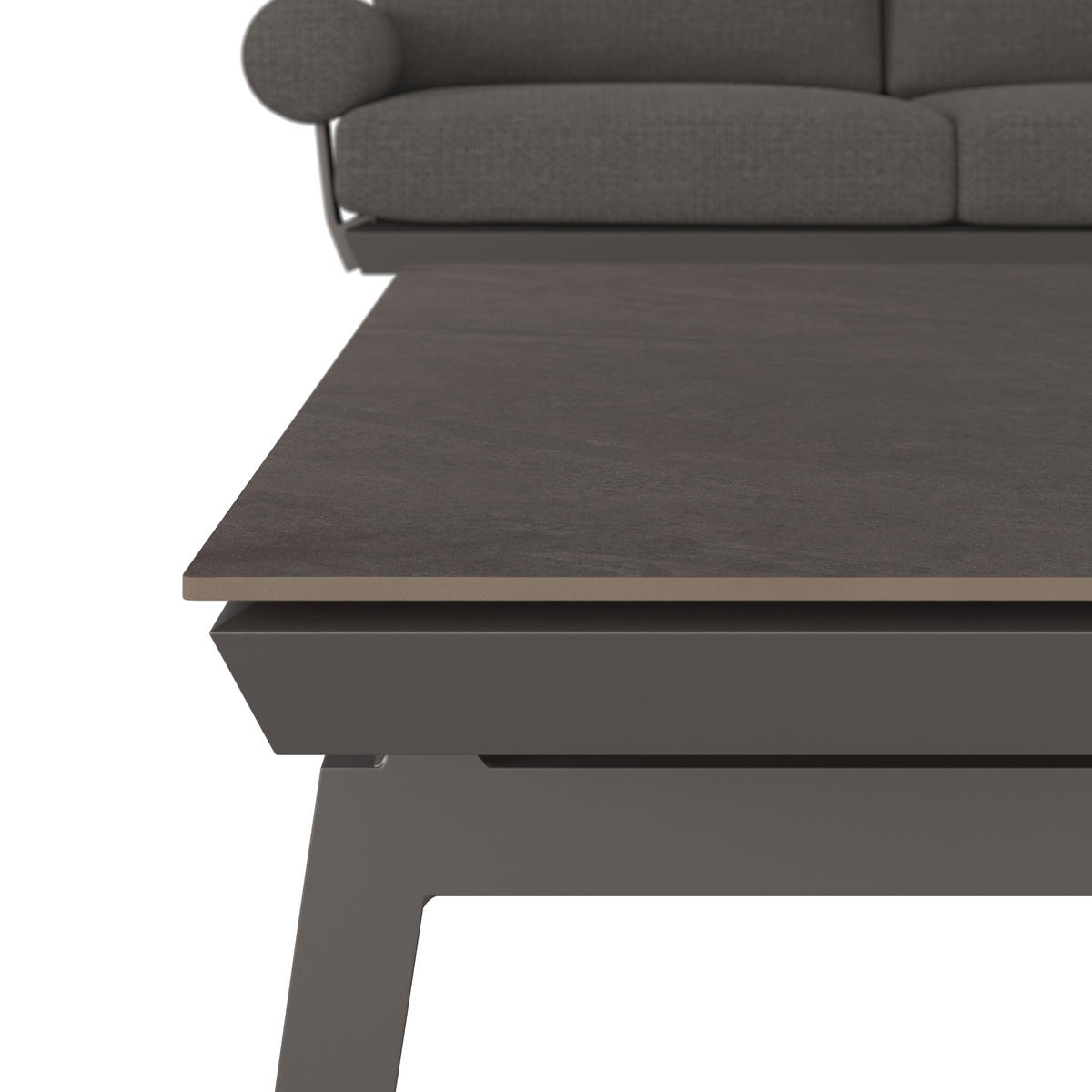 LOUNGE GARNITURA  antracit, tamno siva   - tamno siva/antracit, Design, metal/tekstil (235/305cm) - Dieter Knoll