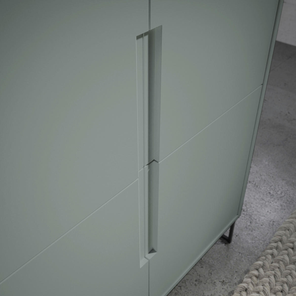 HIGHBOARD  in 101/125/38 cm  - Salbeigrün/Schwarz, Konventionell, Holzwerkstoff/Metall (101/125/38cm) - Hom`in