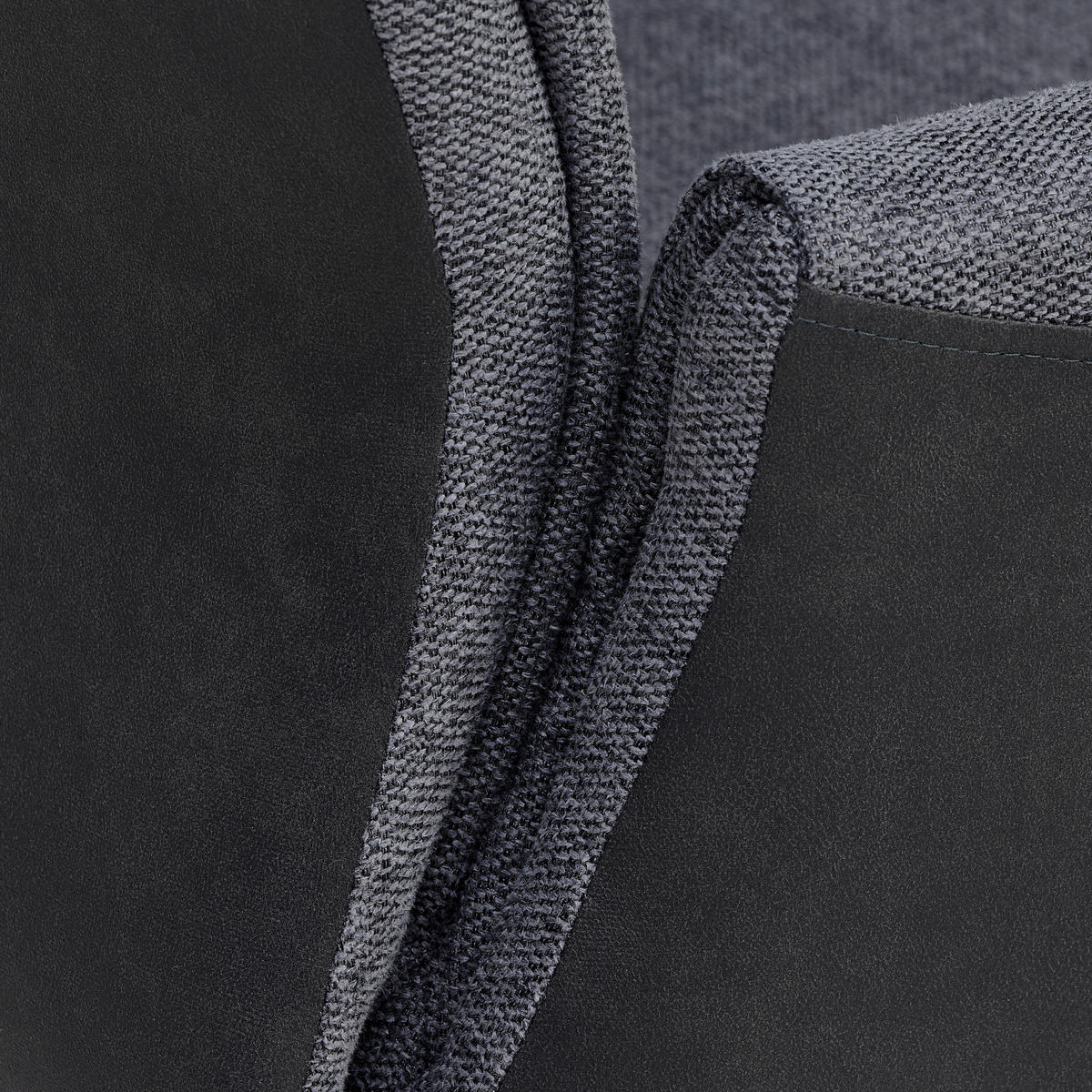 ARMLEHNSTUHL  in Eisen Webstoff  - Schwarz/Grau, LIFESTYLE, Textil/Metall (58/94/64cm) - MID.YOU
