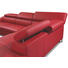 WOHNLANDSCHAFT Echtleder - Chromfarben/Rot, Design, Leder/Metall (286/231cm) - MUSTERRING
