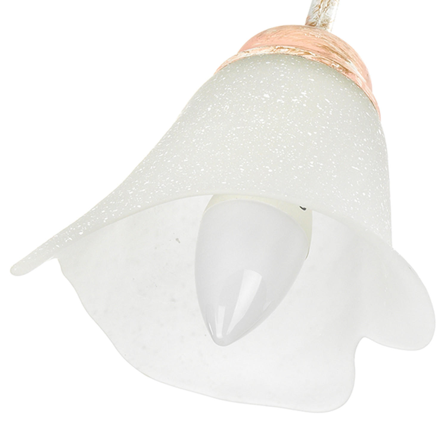 WANDLEUCHTE 23/14/28 cm   - Pink/Weiß, KONVENTIONELL, Glas/Metall (23/14/28cm)