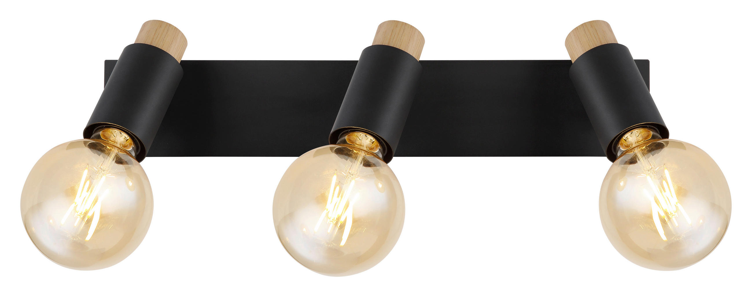 STRAHLER - Dunkelbraun/Schwarz, Design, Holz/Metall (48,5/8/14,5cm) - Globo