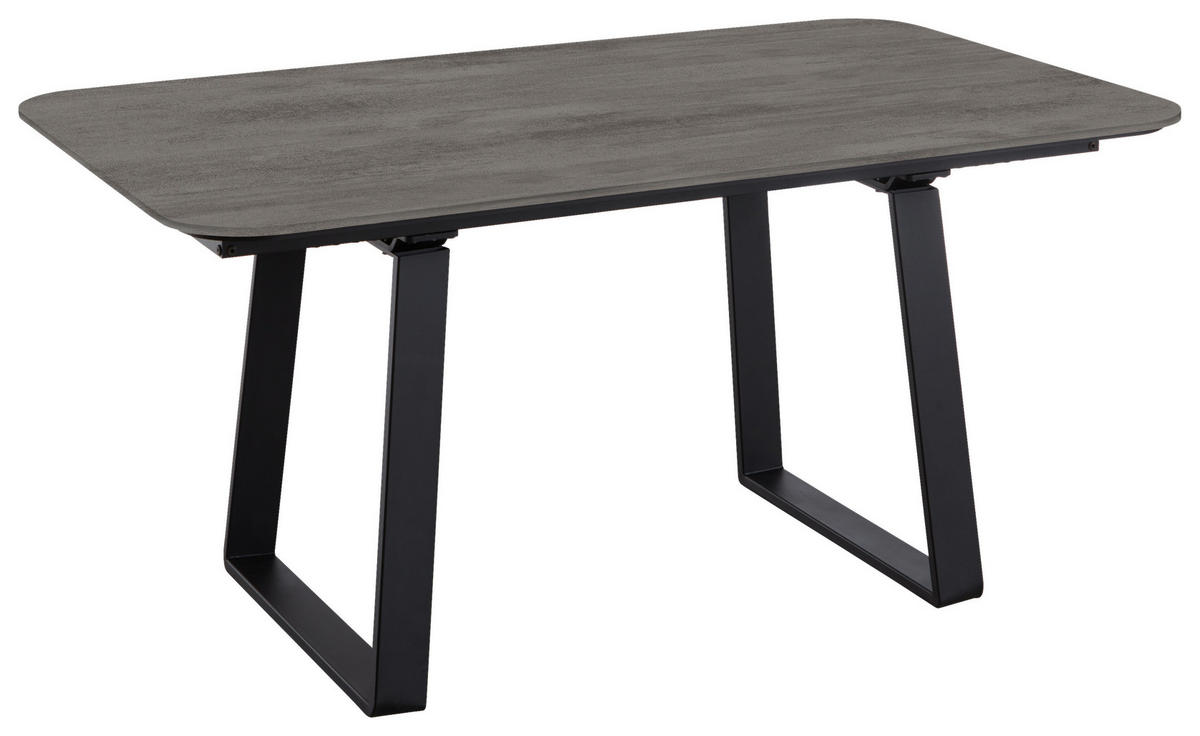 ESSTISCH in Metall, Holzwerkstoff 200/95/76 cm   - Schieferfarben/Schwarz, Basics, Holzwerkstoff/Metall (200/95/76cm) - Celina Home