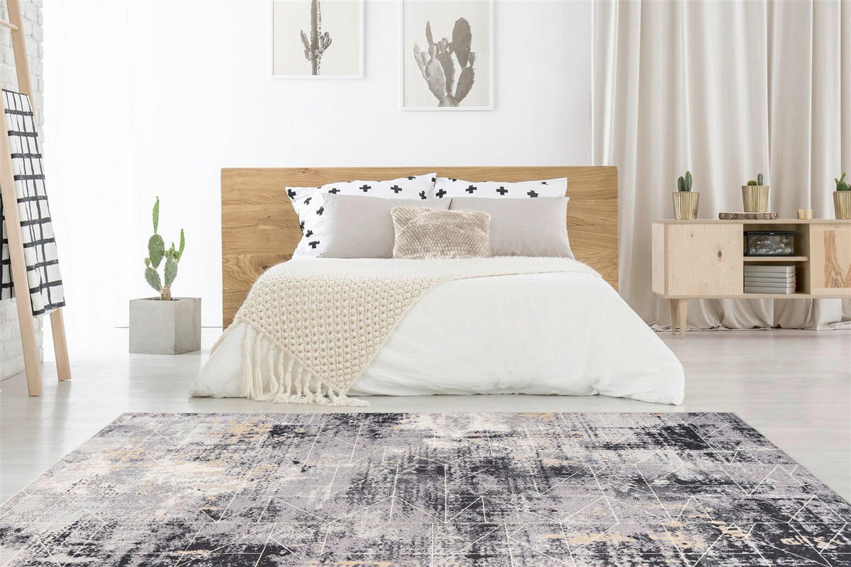 VINTAGE-TEPPICH  Wohnzimmer Multicolor rechteckig  - Multicolor, Basics, Textil (80/150cm) - Kayoom