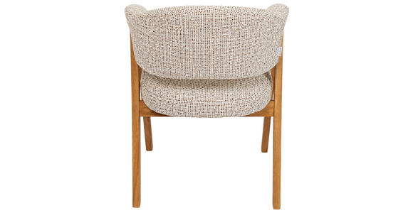ARMLEHNSTUHL   Bouclé  Eichefarben, Beige  - Eichefarben/Beige, KONVENTIONELL, Holz/Textil (63,5/82/58cm) - Linea Natura