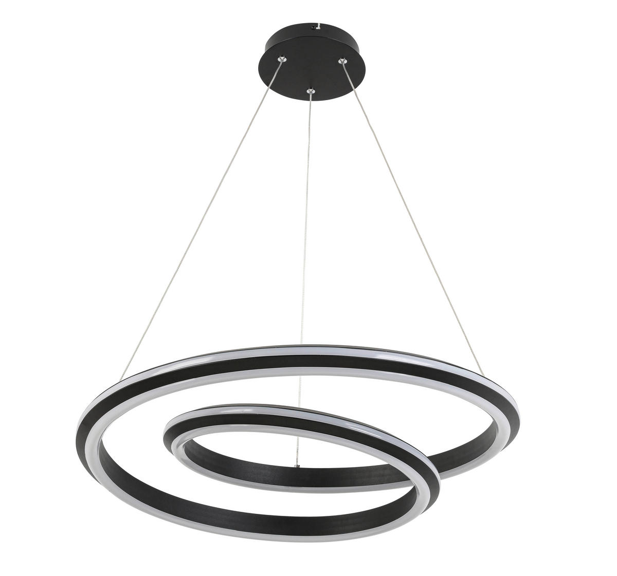 LED-HÄNGELEUCHTE 60/120 cm  - Schwarz, Basics, Kunststoff/Metall (60/120cm) - Novel
