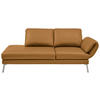 RÉCAMIERE in Echtleder Currygelb  - Chromfarben/Currygelb, Design, Leder/Metall (209/85-109/95-16cm) - Dieter Knoll