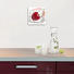 Eiswürfel, Essen & Trinken Glasbild "Cherry Cube" - Multicolor, KONVENTIONELL, Glas (20/20cm) - EUROGRAPHICS