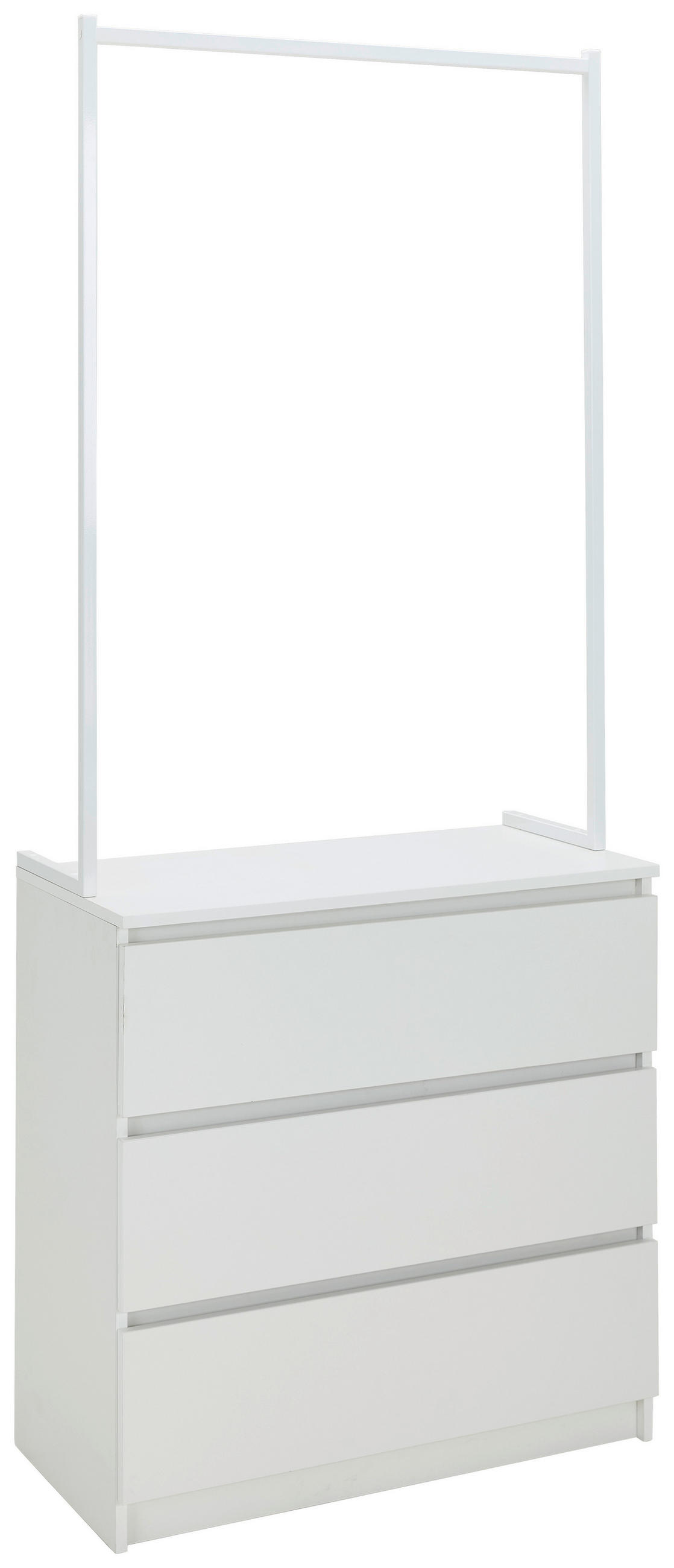 KOMMODE  in 80/195/40 cm  - Weiß, Basics, Holzwerkstoff/Metall (80/195/40cm) - Boxxx