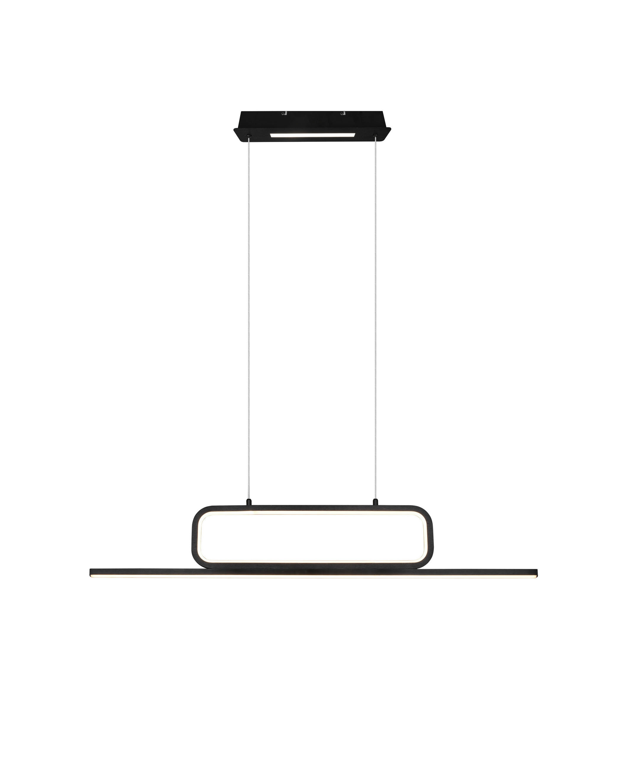 LED-HÄNGELEUCHTE 110/7,5/150 cm    - Schwarz, Design, Metall (110/7,5/150cm) - Trio Leuchten