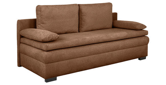 SCHLAFSOFA  in Struktur Rostfarben  - Rostfarben/Schwarz, KONVENTIONELL, Kunststoff/Textil (195/93/83cm) - Carryhome