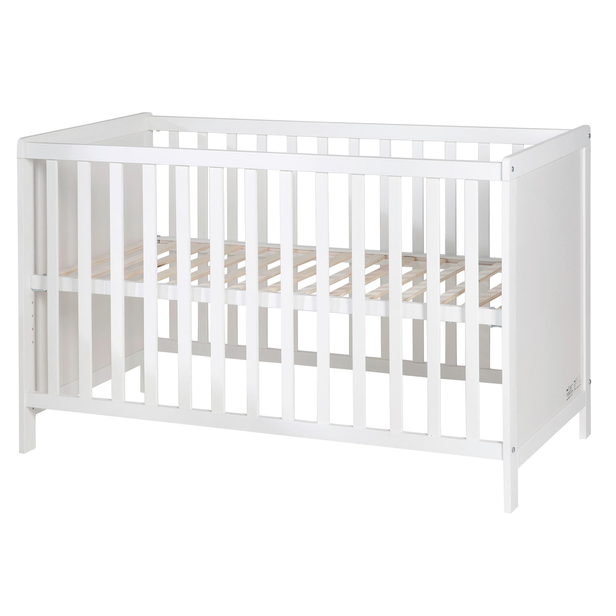 BEISTELLBETT roba Gitterbett / Beistellbett  - Weiß, Basics, Holz/Holzwerkstoff (66/76/121,5cm) - Roba