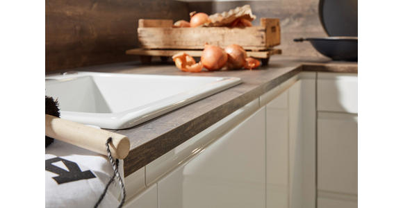 EINBAUKÜCHE   - Weiß/Grau, Design, Holzwerkstoff - Dieter Knoll