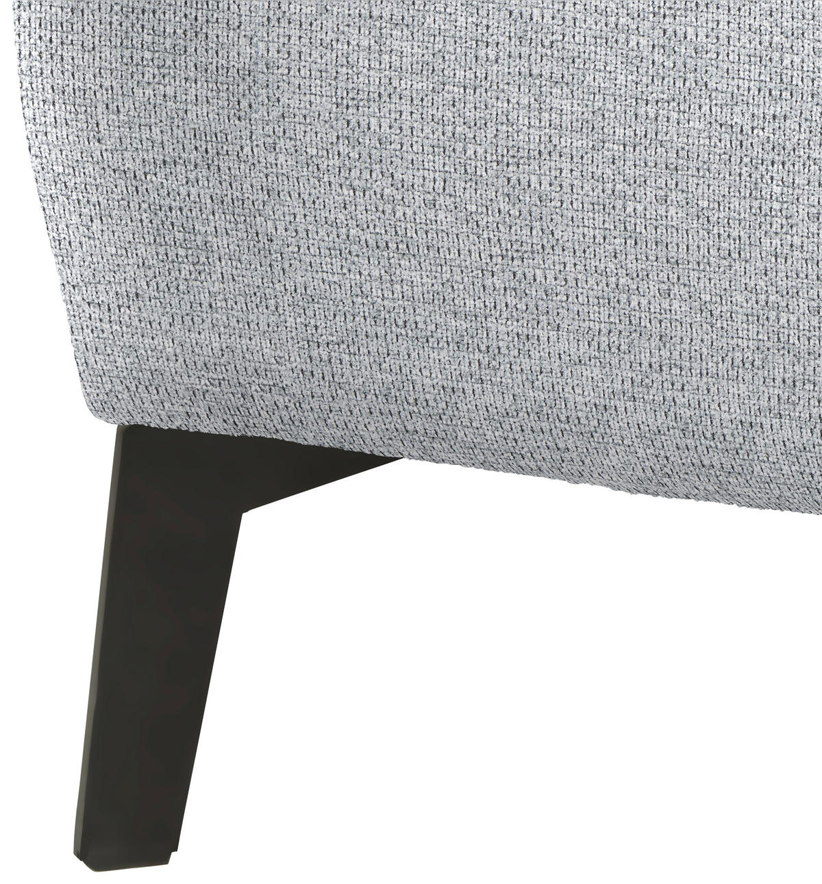 ECKSOFA in Flachgewebe Grau  - Schwarz/Grau, Design, Textil/Metall (190/285cm) - Johann Jakob