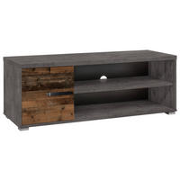 TV-SZEKRÉNY 120/43,3/42 cm  - barna/ezüstszínű, Trend, műanyag/faalapú anyag (120/43,3/42cm) - Ti'me