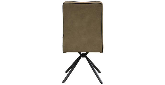 STUHL - Schwarz/Grün, Design, Textil/Metall (46,5/91/62,5cm) - Ambia Home