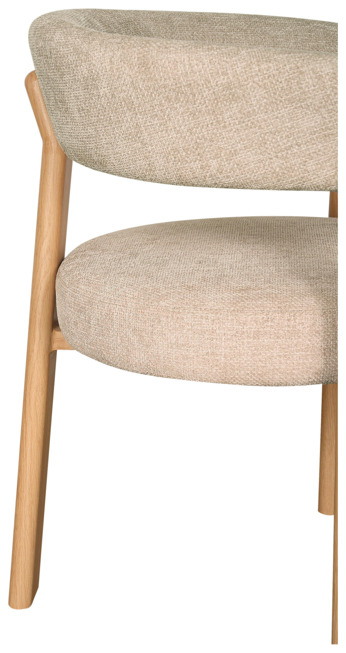 ARMLEHNSTUHL   Webstoff  Eichefarben, Beige  - Eichefarben/Beige, MODERN, Textil/Metall (62/74/56,5cm) - Livetastic