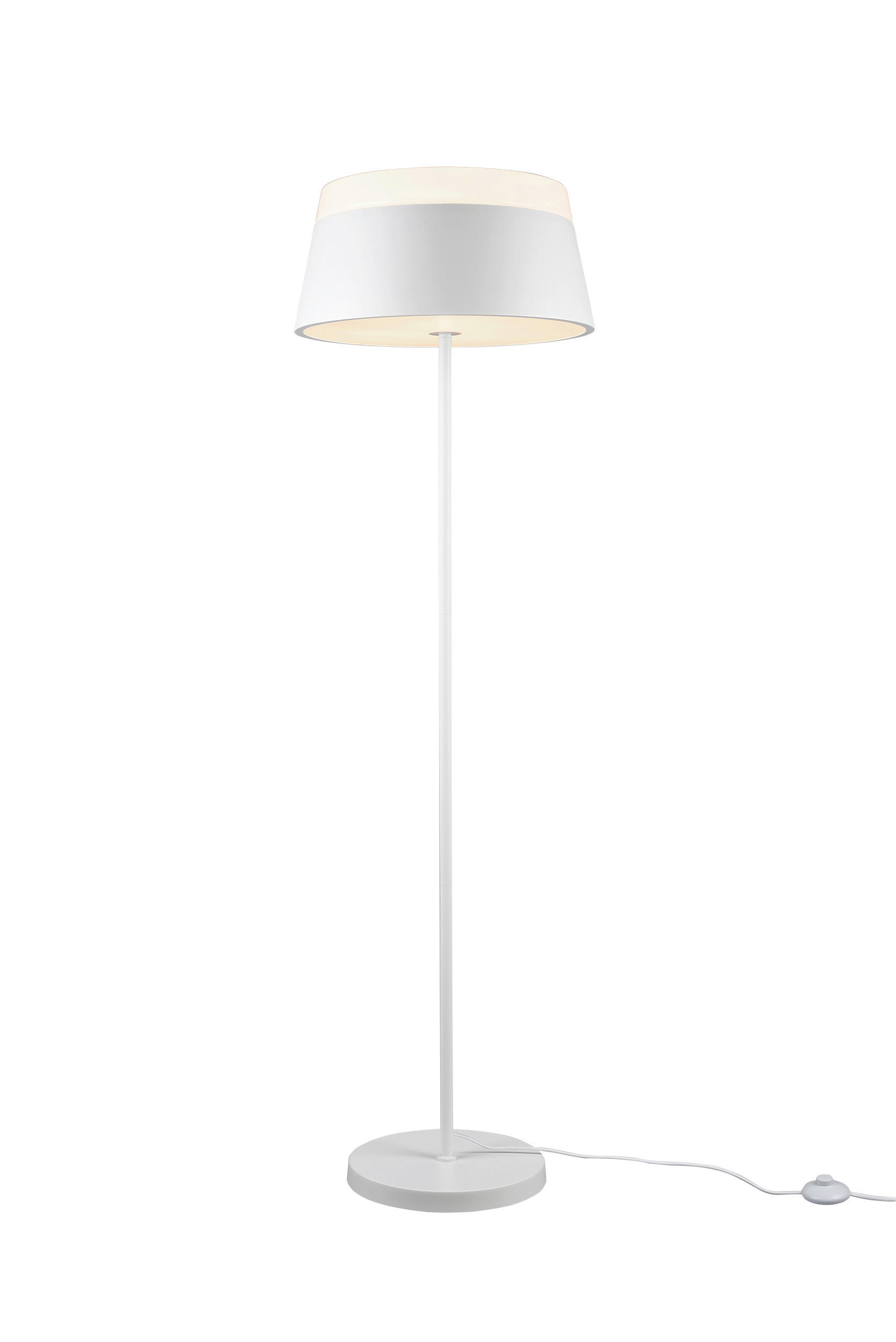 STOJEČA SVETILKA - bela, Design, kovina/umetna masa (45/150cm)