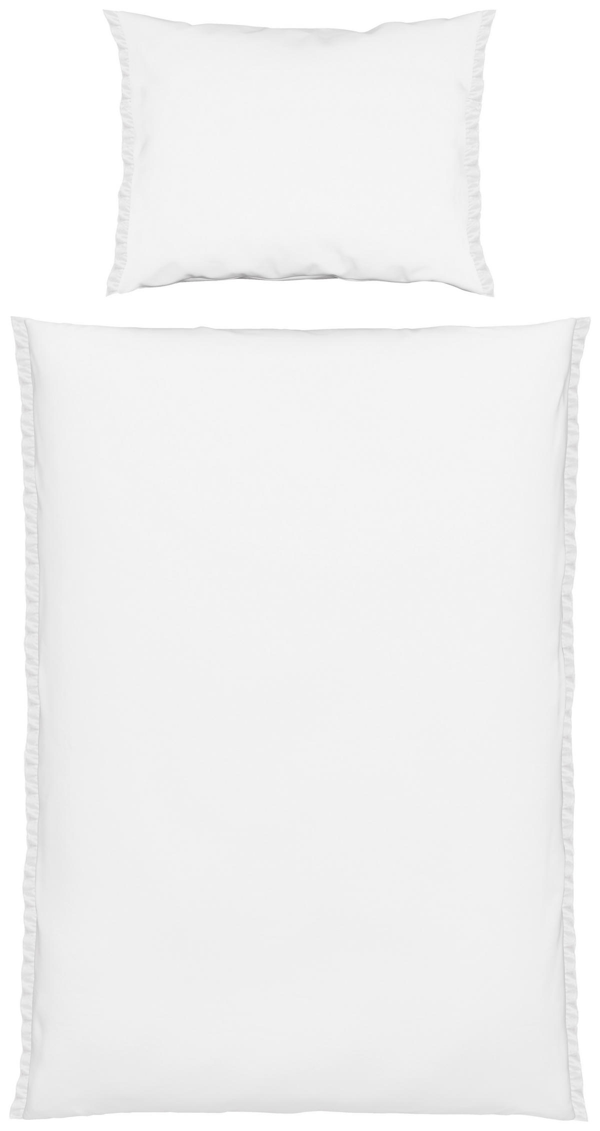 POSTELJNINA RUFFLE 140/200 cm renforcé bela  - bela, Trendi, tekstil (140/200cm) - Landscape