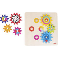 EDUKATIVNA IGRA - zelena/bela, Osnovno, drvo (20,5/20,5cm) - Goki