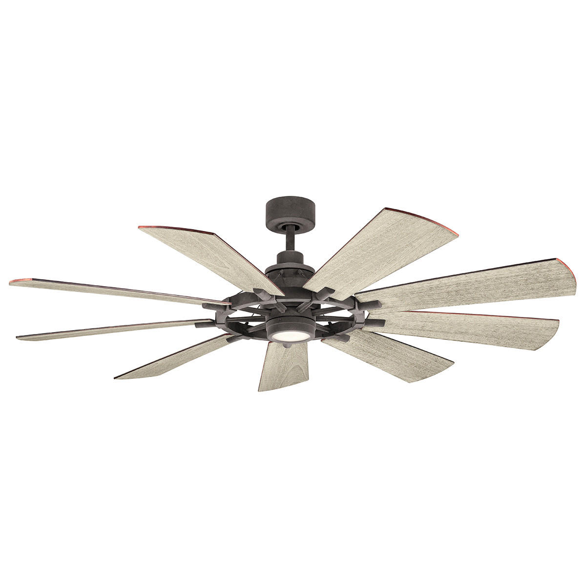 DECKENVENTILATOR  165/42 cm    - Walnussfarben/Zinkfarben, Basics, Glas/Holz (165/42cm) - Elstead Lighting