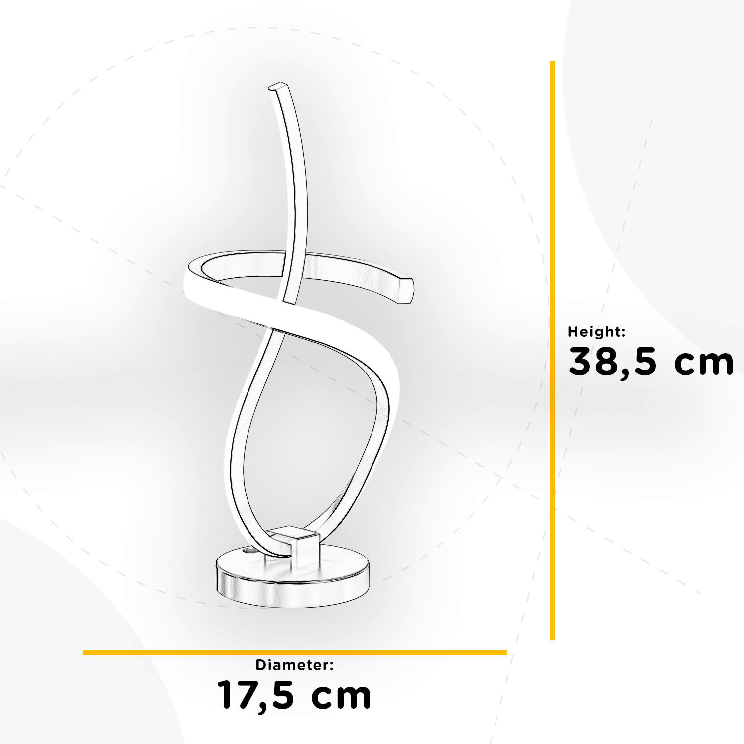 LED-TISCHLEUCHTE 17,5/38,5 cm   - Beige/Goldfarben, Design, Kunststoff/Metall (17,5/38,5cm)