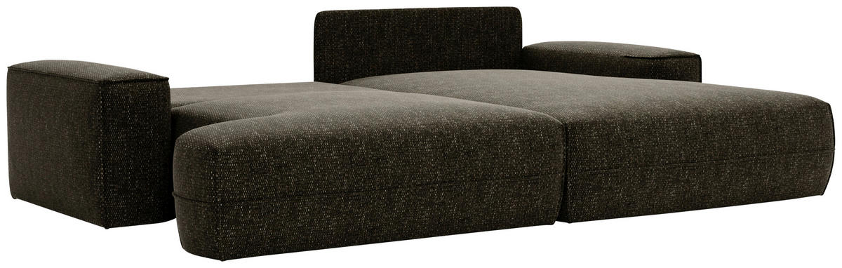 ECKSOFA in Struktur Schwarz  - Schwarz, Design, Kunststoff/Textil (272/156cm) - Livetastic