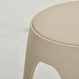 STAPELHOCKER Lederlook Beige  - Beige, Basics, Kunststoff/Textil (30/47/30cm) - Carryhome