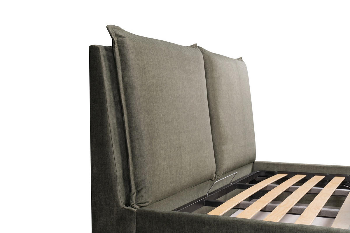 Pat Tapitat, 160/200 cm,  - verde, Modern, lemn/textil (160/200cm) - Hom`in