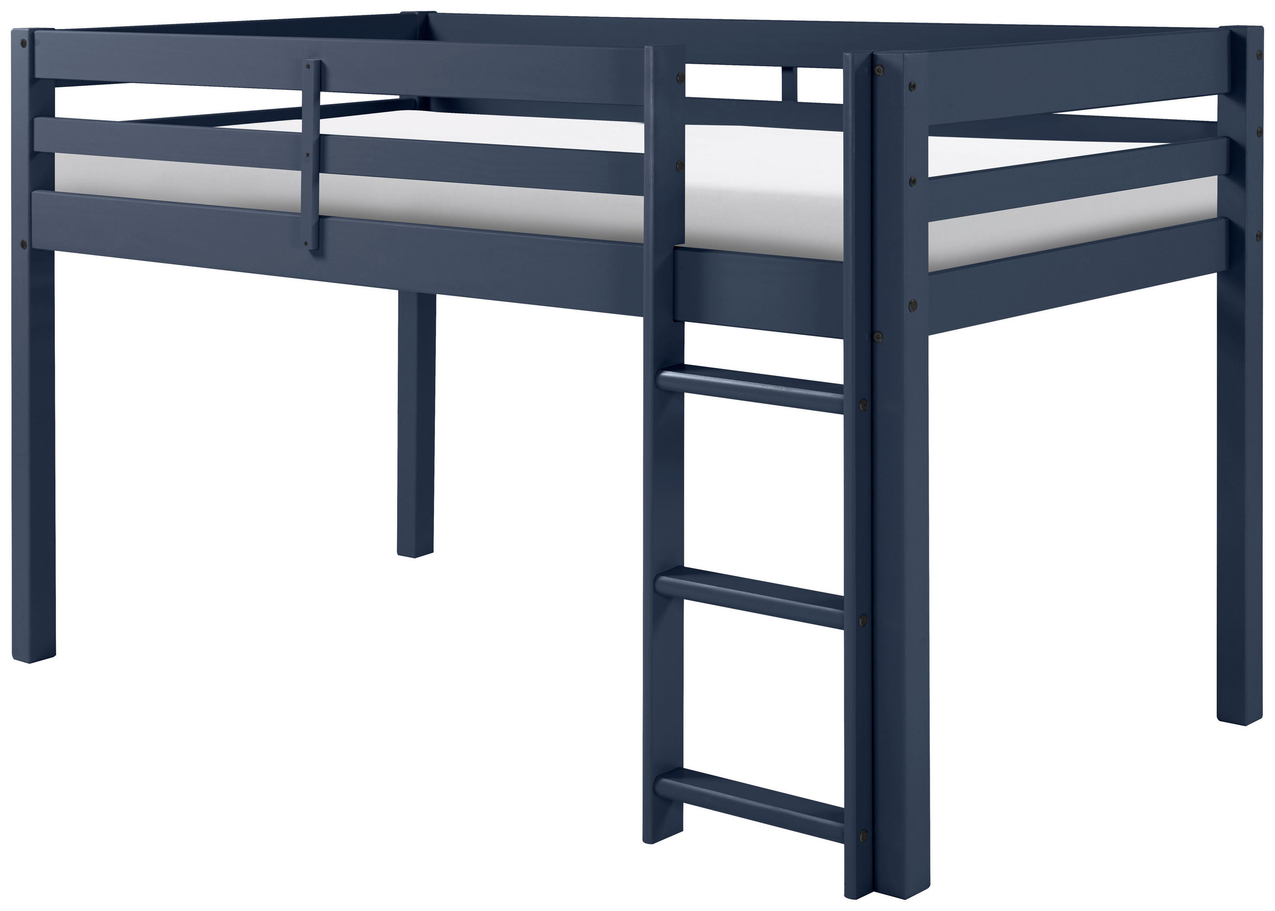 HOCHBETT 90/200 cm,  in Dunkelblau, Leiter, Lattenrost  - Blau/Naturfarben, LIFESTYLE, Holz (90/200cm) - MID.YOU