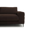 ECKSOFA  in Flachgewebe Dunkelbraun  177/253 cm  - Dunkelbraun/Schwarz, Design, Textil/Metall (177/253cm) - Dieter Knoll
