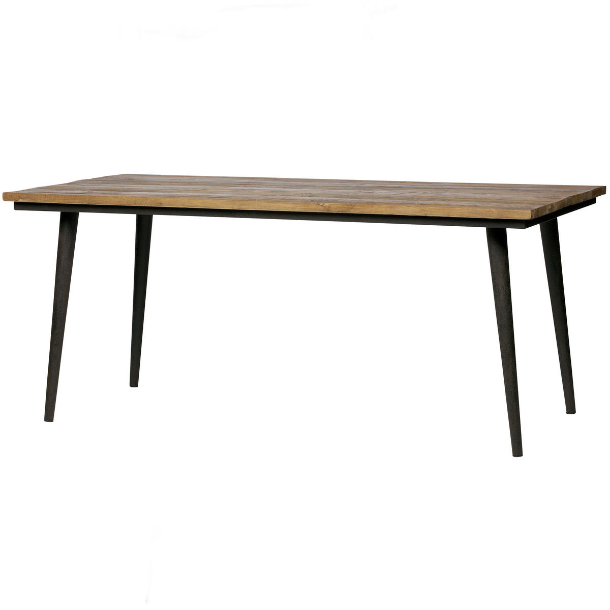 ESSTISCH in Holz, Metall 220/90/75 cm   - Schwarz/Naturfarben, MODERN, Holz/Metall (220/90/75cm) - Livetastic