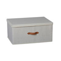 BOX MIT DECKEL Premium  - Beige, Basics, Holzwerkstoff/Textil (54/40/25cm) - Store It