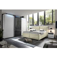 POLSTERBETT Matratze, gepolstertes Kopfteil, Lattenrost, Bettkasten Creme 180/200 cm  - Silberfarben/Creme, KONVENTIONELL, Holz/Textil (180/200cm) - Dieter Knoll