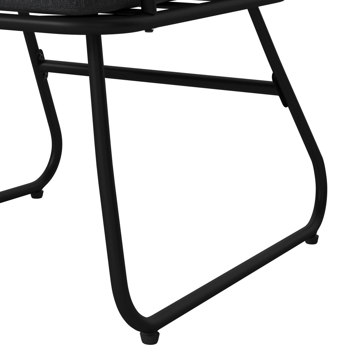 BALKONSET  - Schwarz/Naturfarben, MODERN, Glas/Kunststoff (53/77/66cm) - Ambia Garden