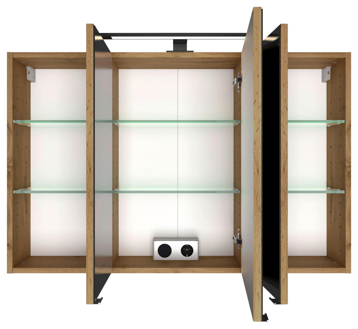 BADEZIMMER 100 cm  - Weiss/Eichefarben, Modern, Keramik/Holzwerkstoff (100cm) - Held